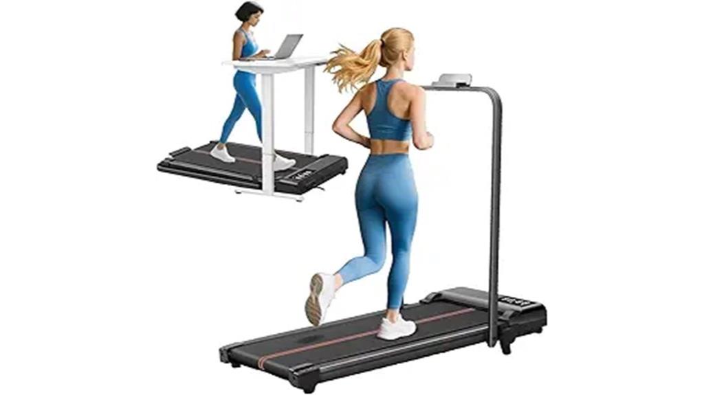 portable treadmill with handle