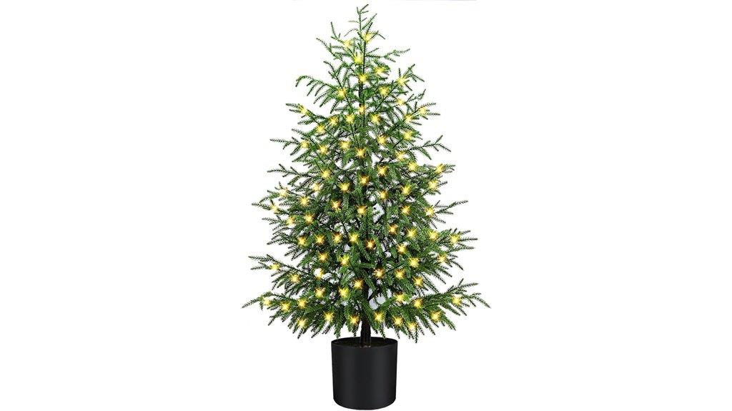 pre lit norfolk pine tree