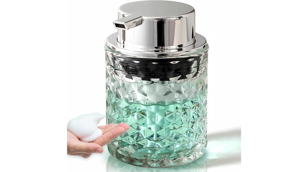 refillable clear glass dispenser