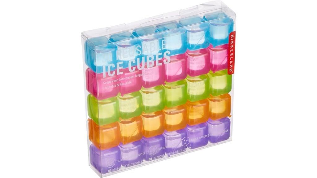 reusable multicolor ice cubes