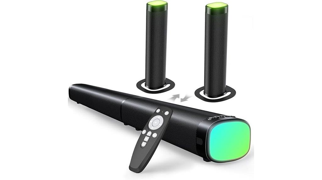 rgb lit bluetooth soundbar