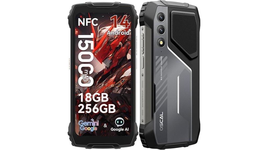 rugged phone 15000mah battery
