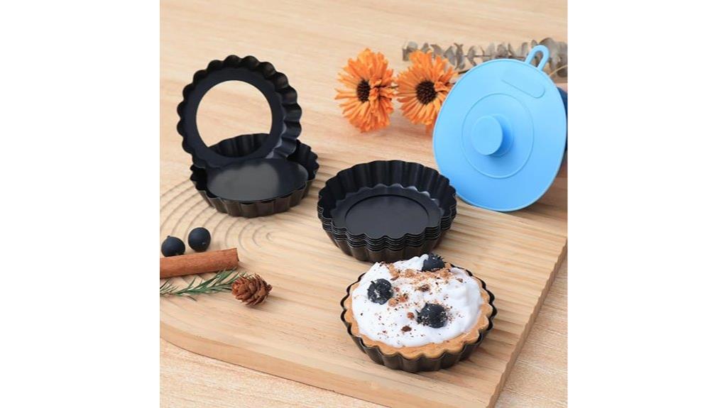 set of ten mini tart pans