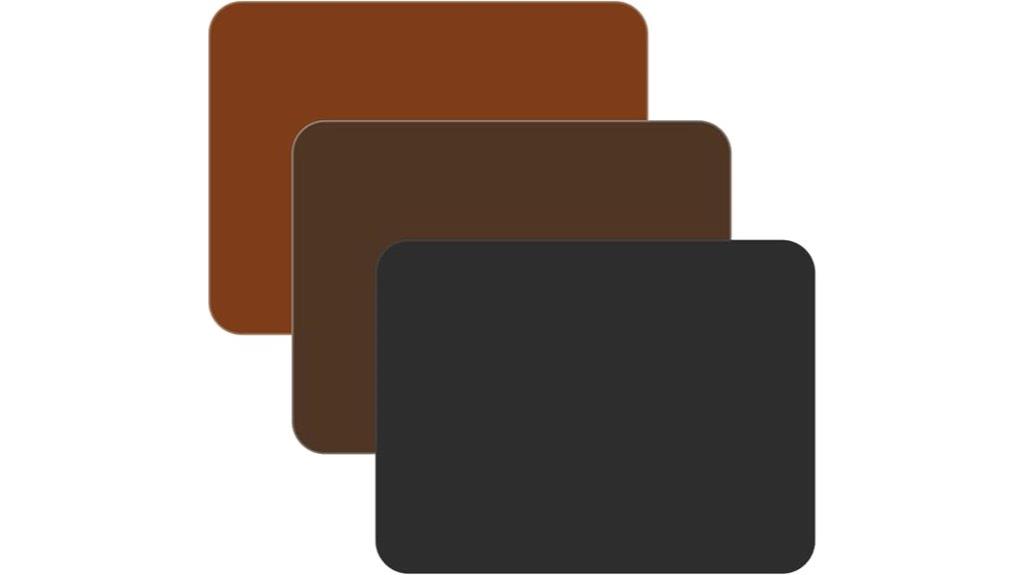 set of three silicone mats