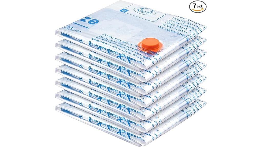 seven jumbo space saver bags
