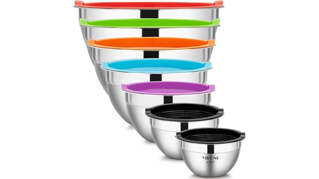 seven piece metal bowl set