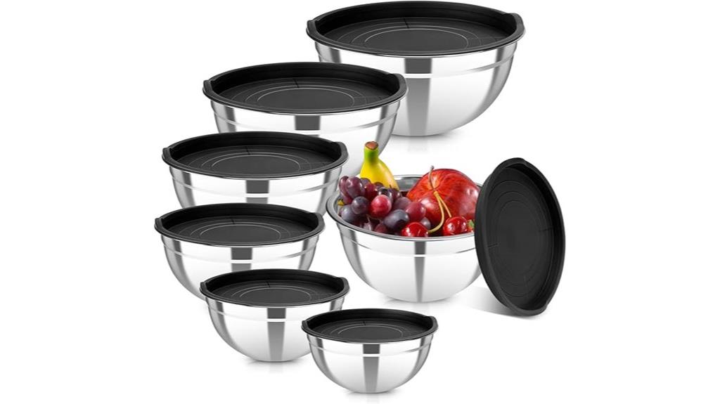 seven piece stainless bowls