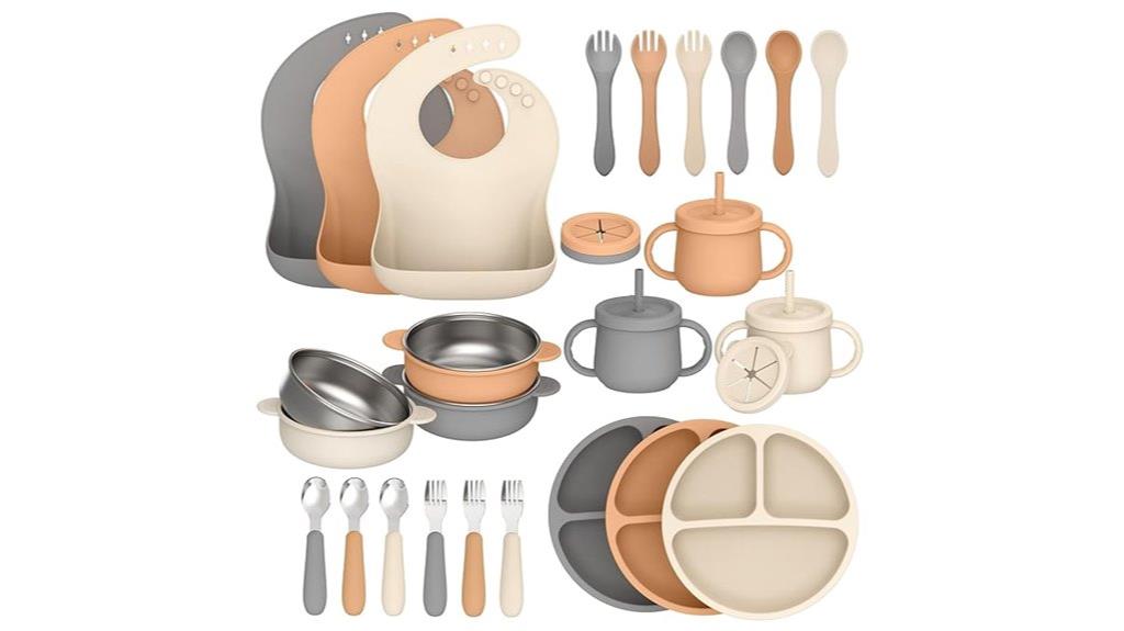 silicone baby feeding set