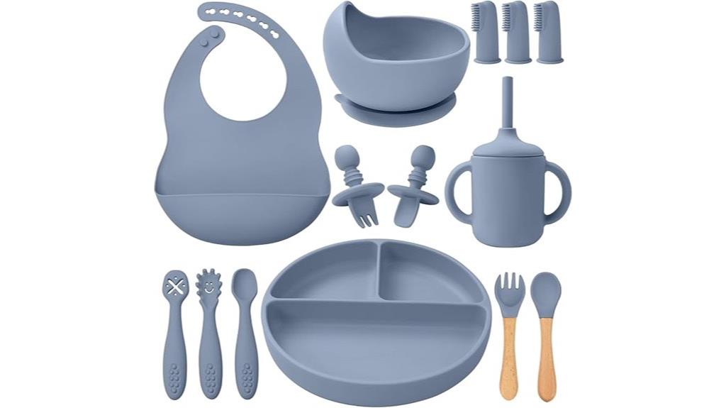 silicone baby feeding set
