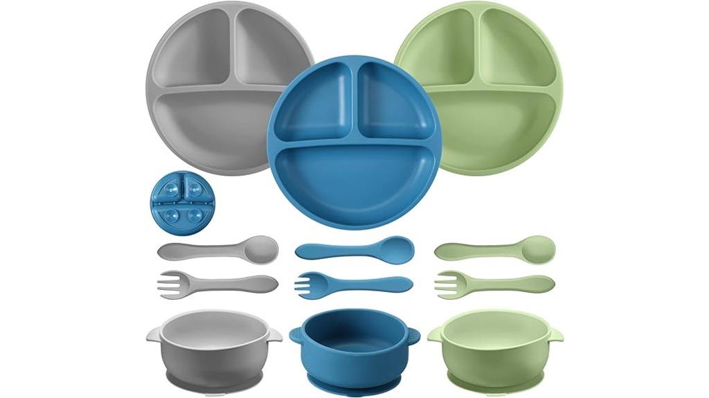 silicone baby utensil set
