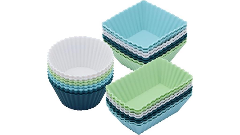 silicone muffin cups set