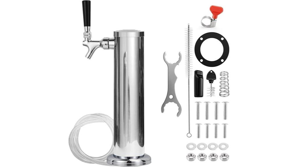 single tap kegerator tower