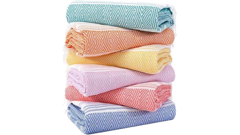 six pack turkish beach towels