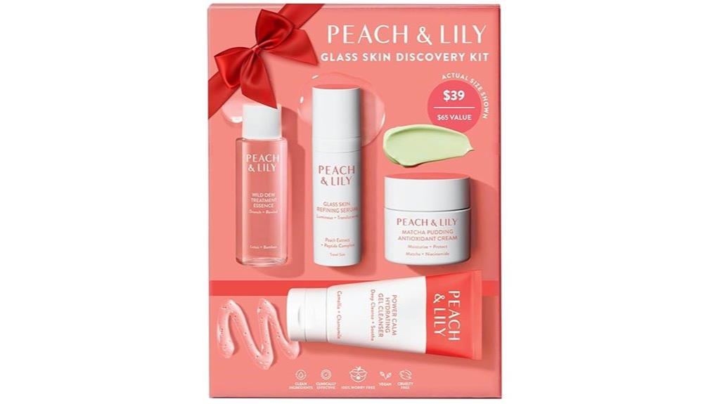 skincare kit with four products
