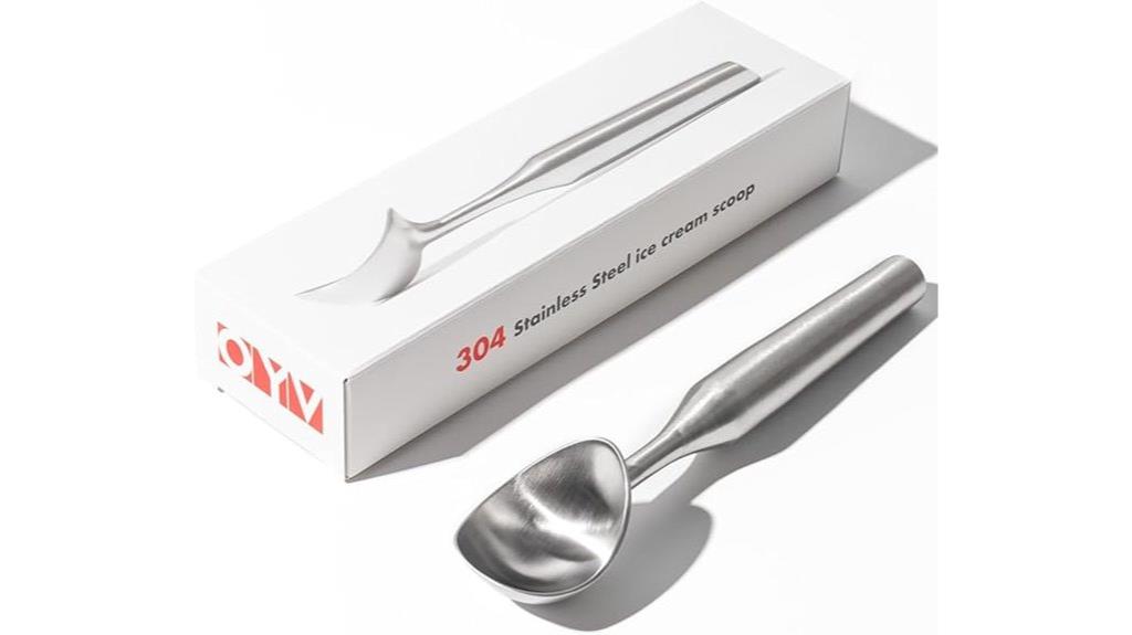 stainless ice cream scoop