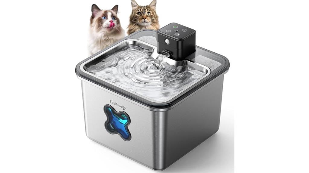 stainless steel cat fountain