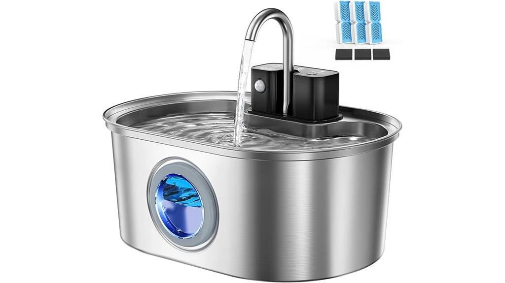 stainless steel cat fountain