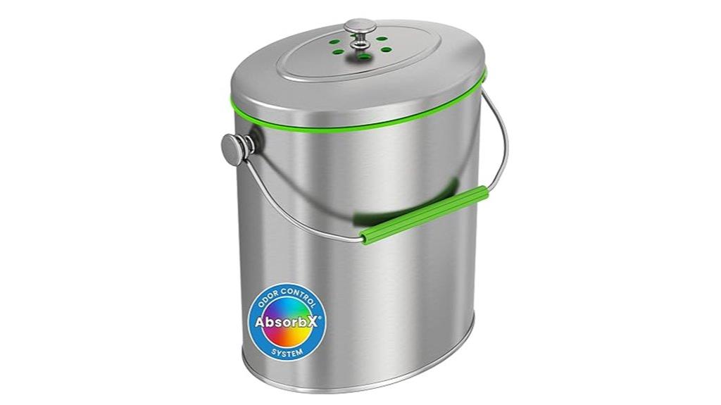 stainless steel compost bin