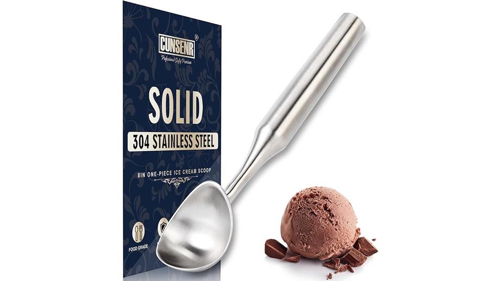 stainless steel ergonomic scoop