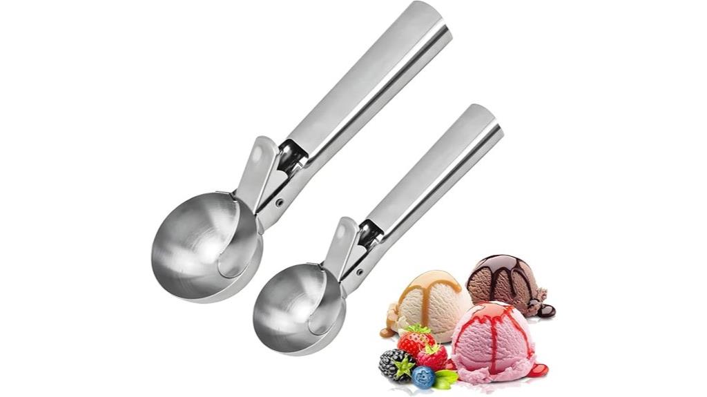 stainless steel ice cream spoons