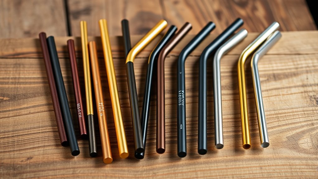 stylish eco friendly metal straws