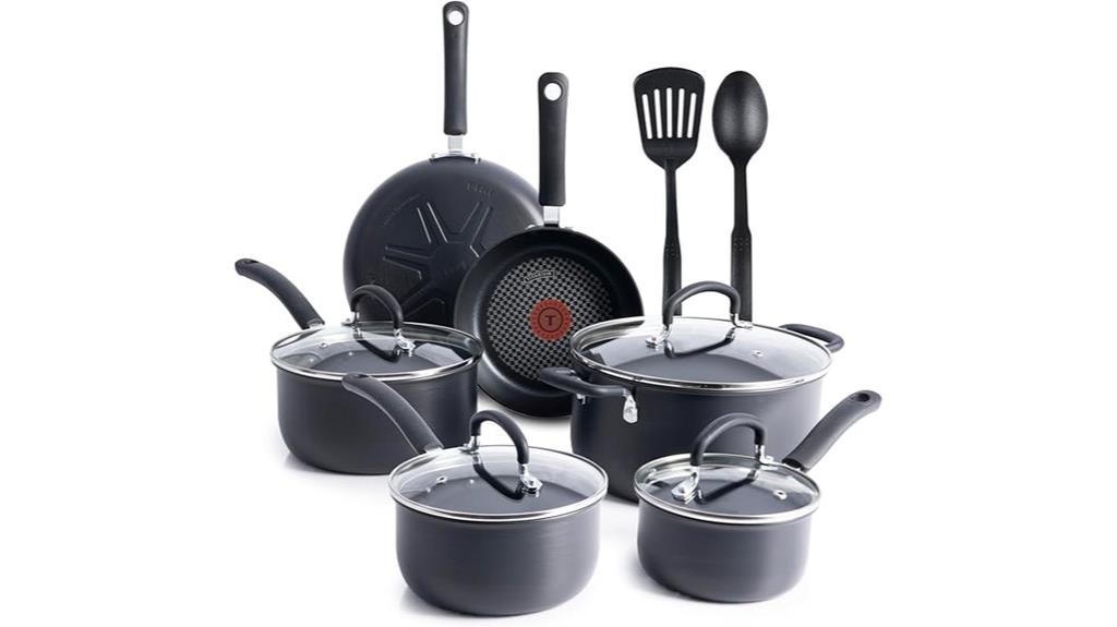 t fal 12 piece cookware