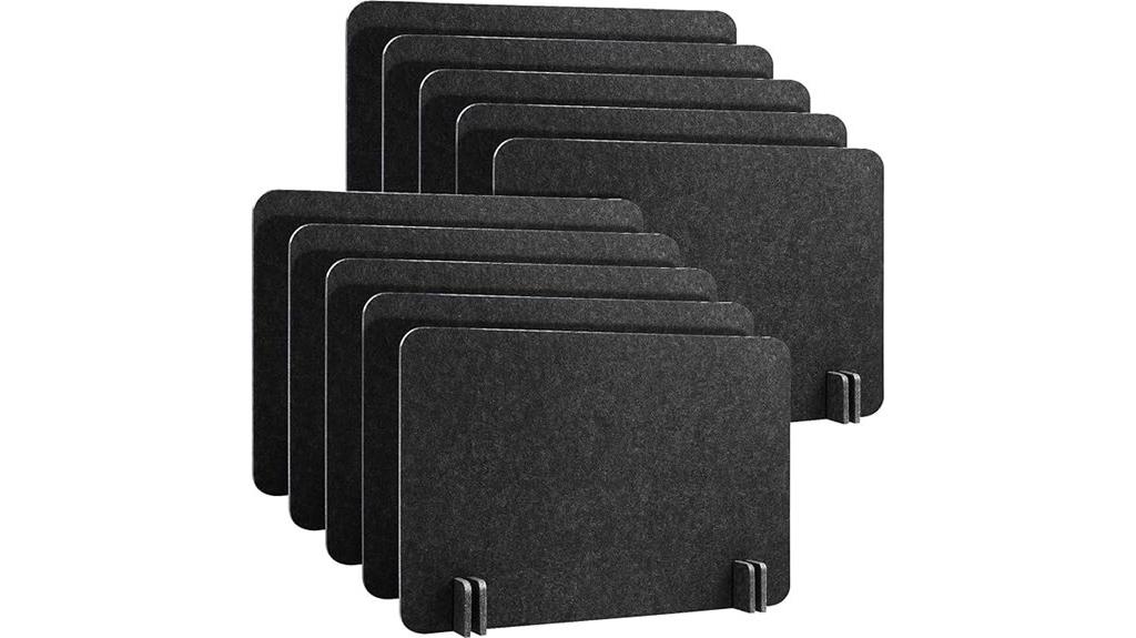 ten acoustic desk partitions