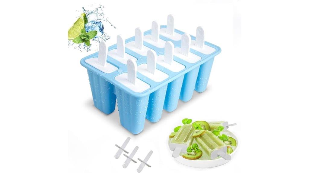 ten blue silicone molds