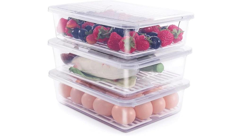 three pack food containers