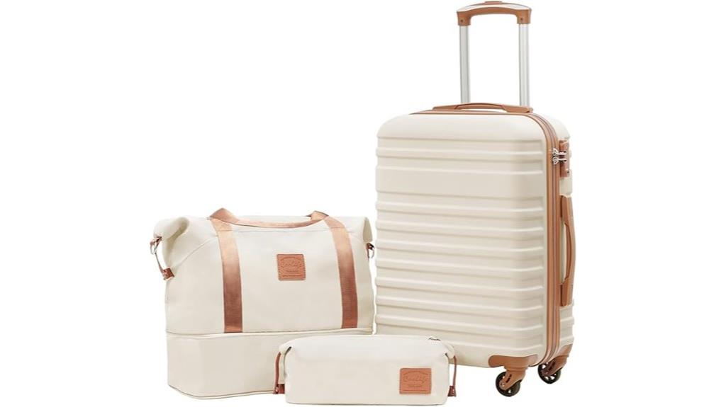 three piece travel luggage set