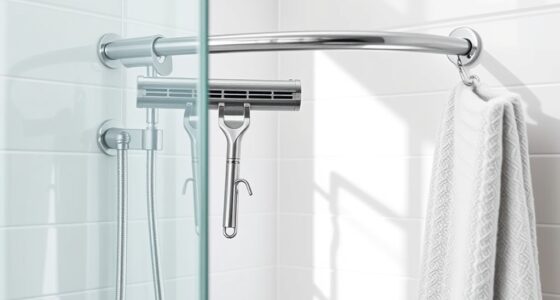 top shower squeegees with hooks