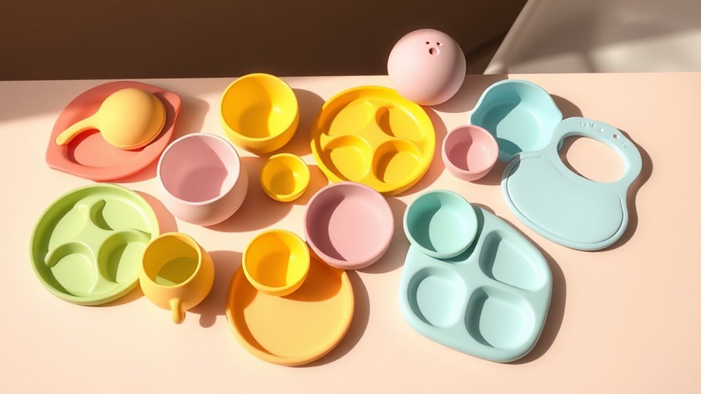 top silicone baby feeding sets