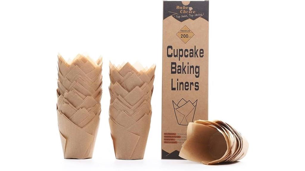 tulip shaped baking liners