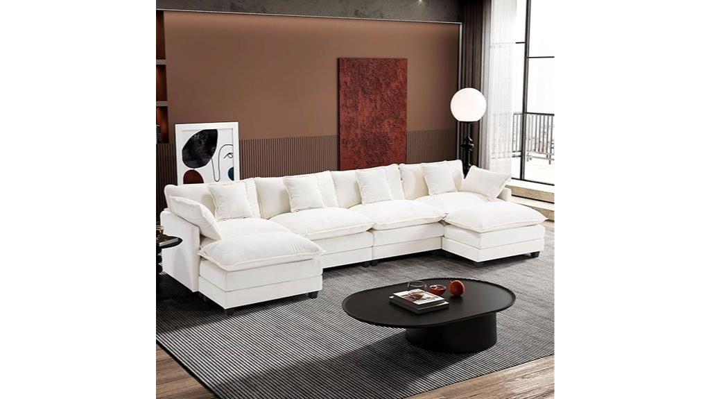 u shaped modular sofa