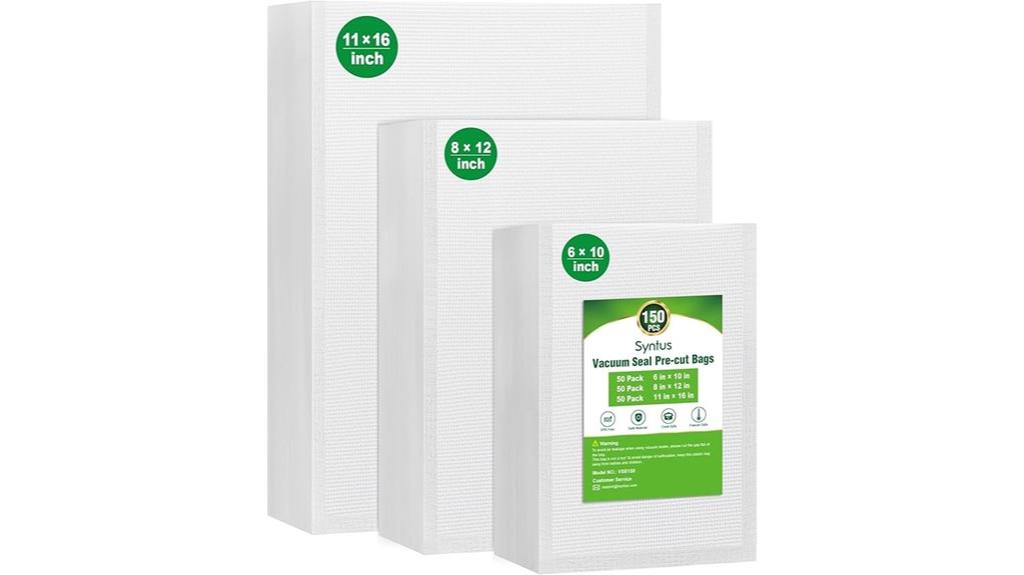 vacuum sealer bag sizes