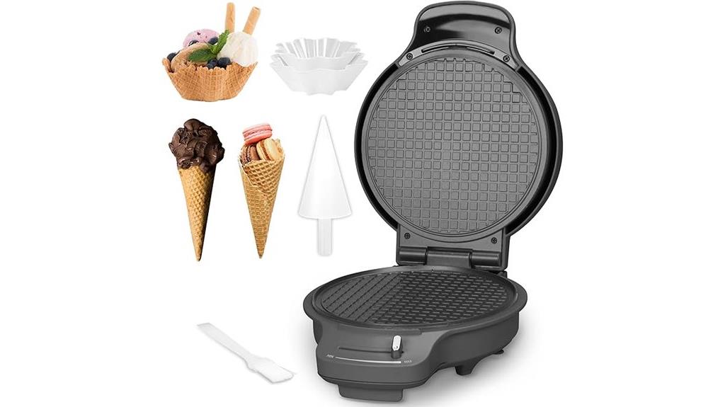 waffle cone maker with browning