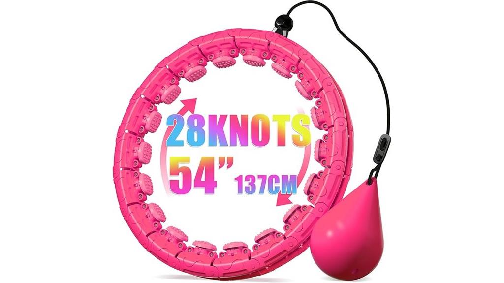 weighted hula hoop with knots