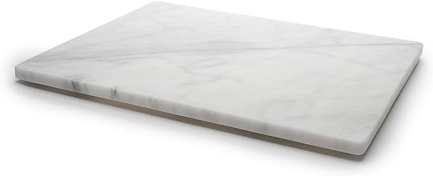 white marble pastry board