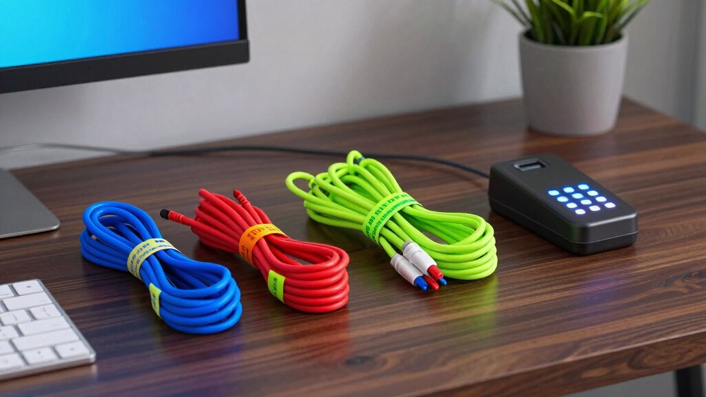 creative colorful cable labeling