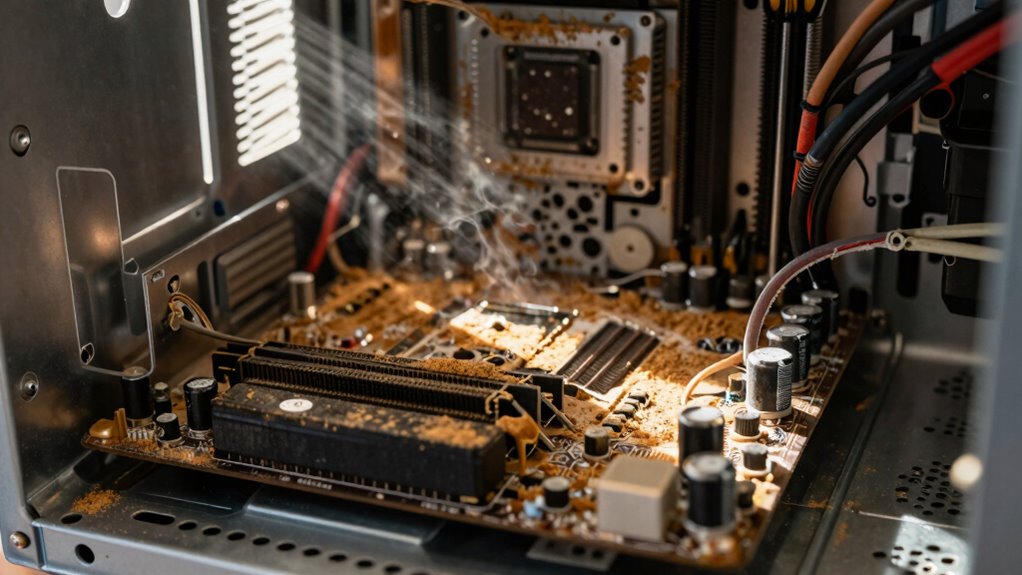 device overheating and dust buildup