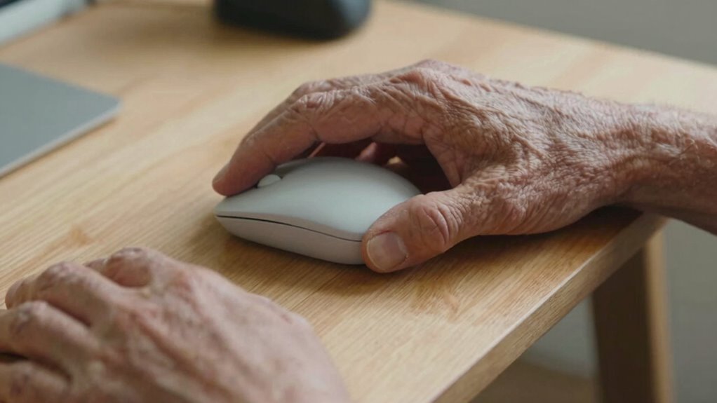 large hands small desk