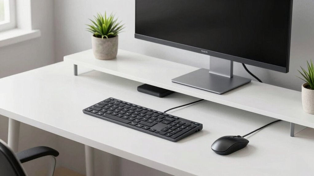 organized ergonomic health conscious workspace