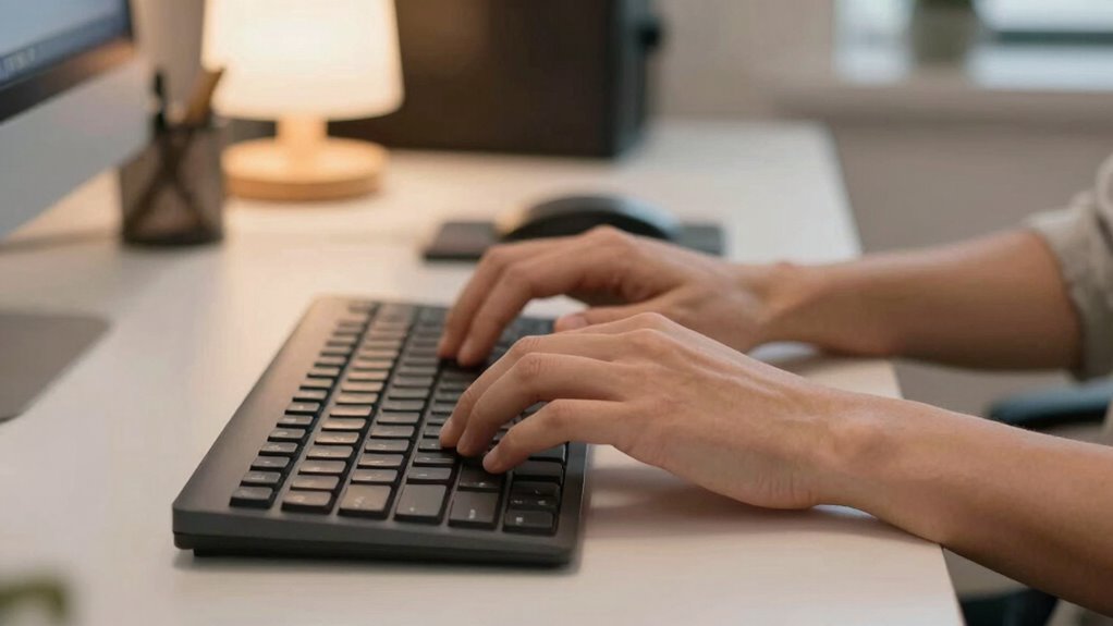 proper ergonomic typing posture