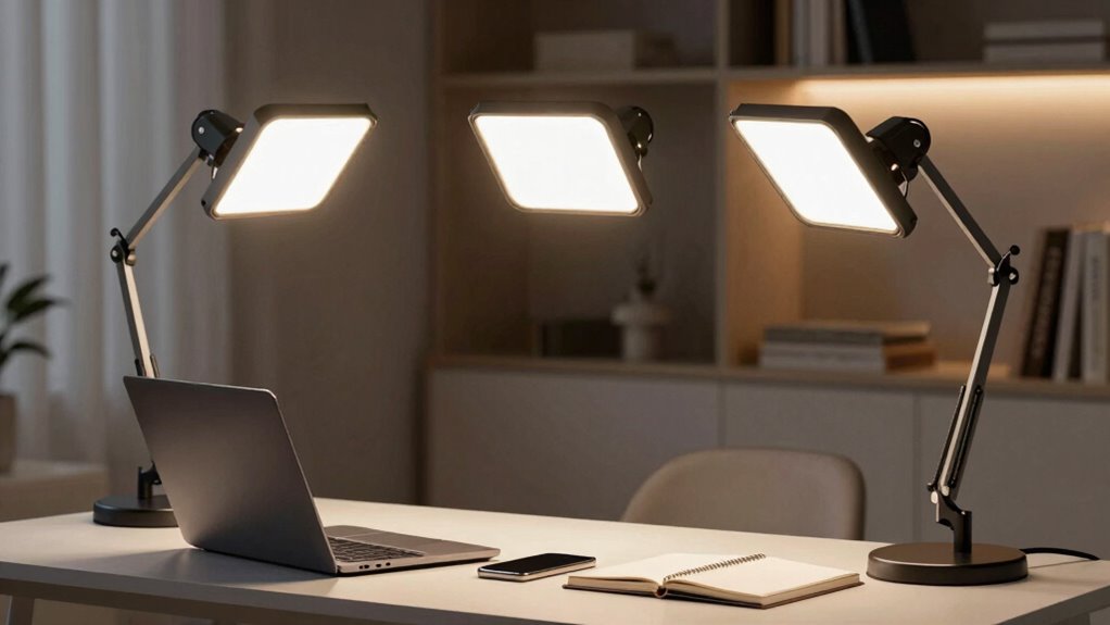 small desk video lighting