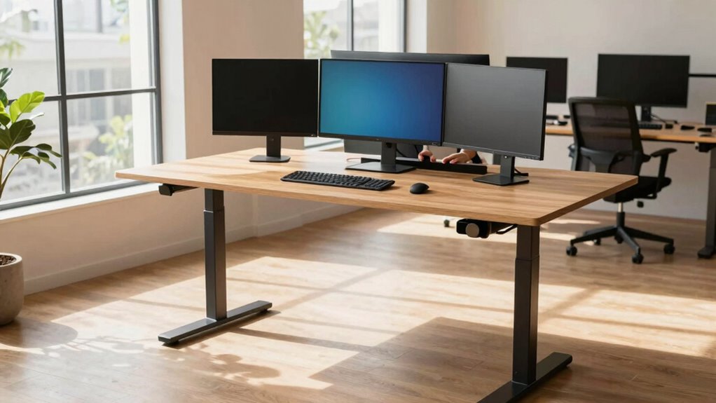 spacious organized ergonomic workspace