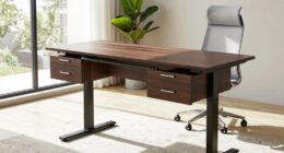 top standing desk drawers