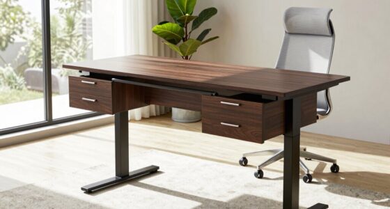 top standing desk drawers