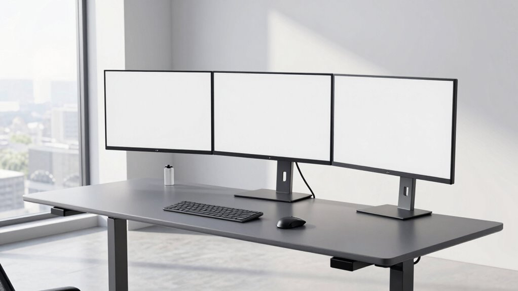 top triple monitor standing desks