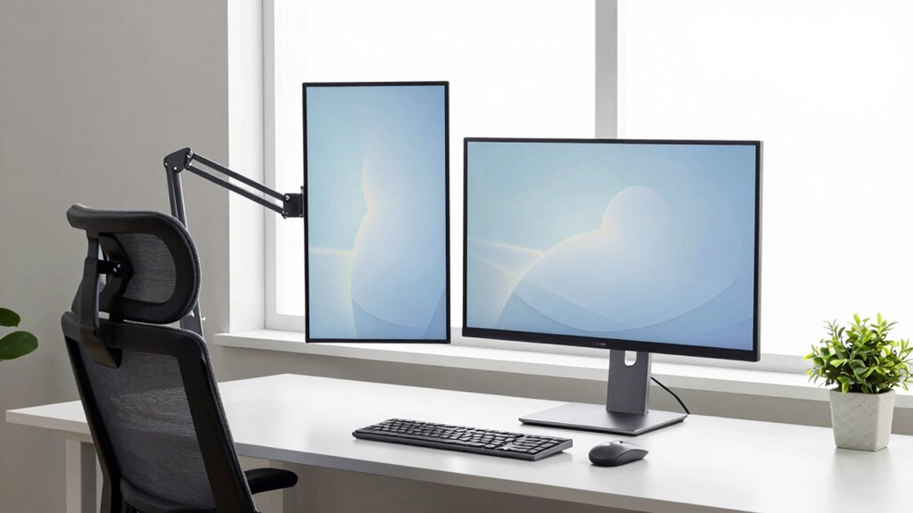 vertical monitor ergonomic setup